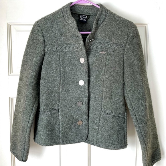 Vintage Boos sweater cardigan dark green - Picture 4 of 7